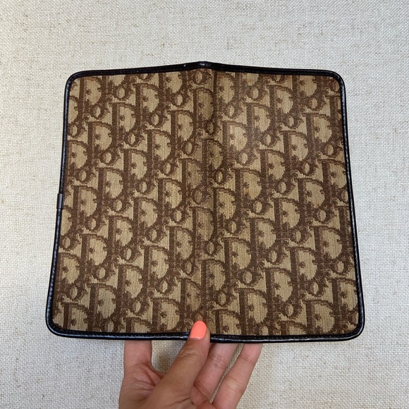 Dior Brown Monogram Check Wallet - Picture 5 of 11